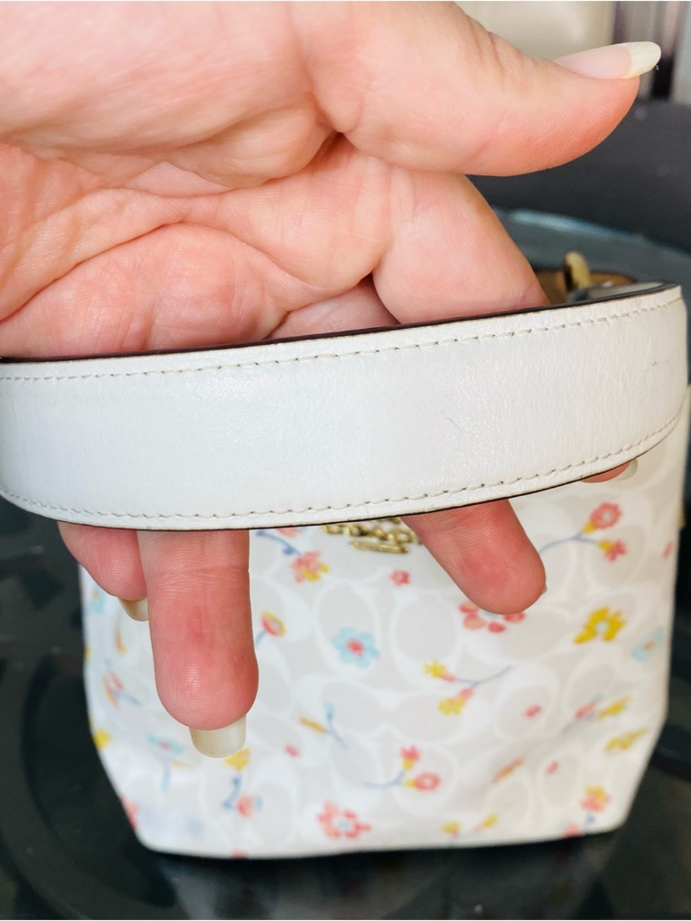 COACH Small Town Bucket Bag In Signature Canvas With Mystical Floral Print - Picture 11 of 12